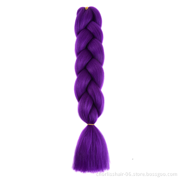 Wholesale 24'' Ombre Yaki Jumbo Braids Pre-stretched Crochet Synthetic Afro Braiding Hair Extensions Expression Braiding Hair